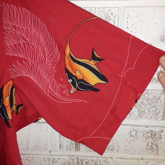 Vintage Passion Fruit Honolulu Hawaiian Shirt sz L Button up - Picture 4 of 8